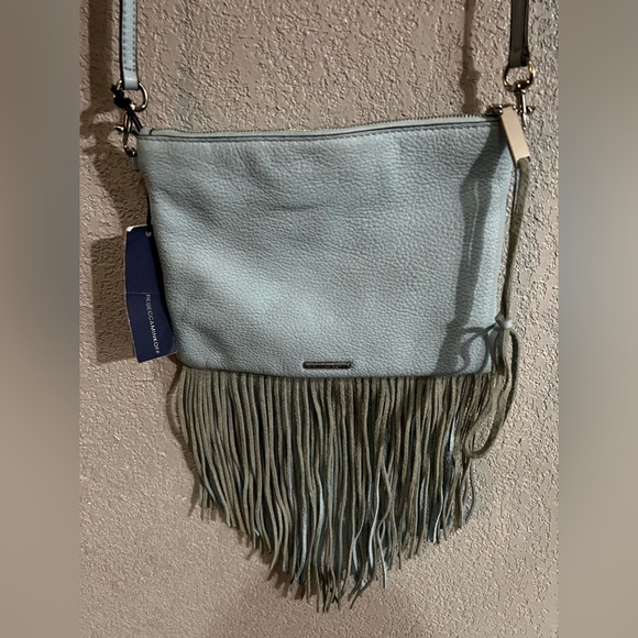 NWT Rebecca Minkoff light blue leather crossbody purse